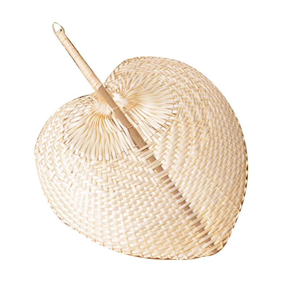 Woven Heart Shaped Bamboo Fan