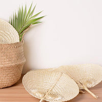 Woven Heart Shaped Bamboo Fan