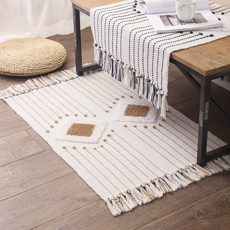 Neat Lines Cotton Rug