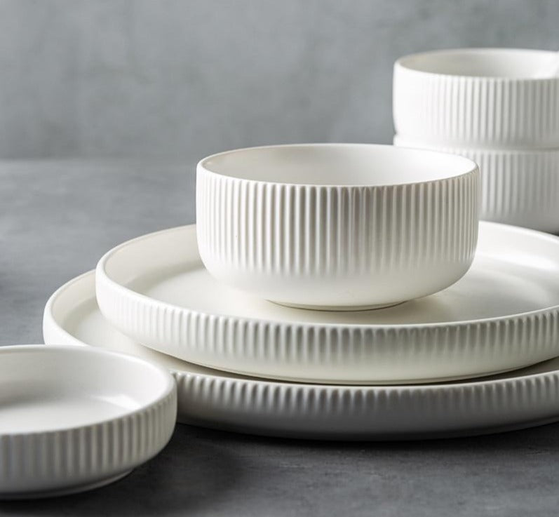Stripes of White Tableware