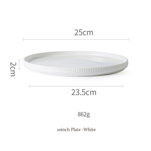 Stripes of White Tableware