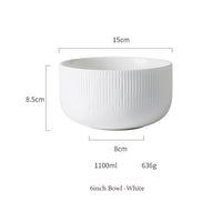 Stripes of White Tableware