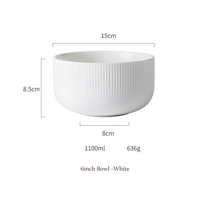 Stripes of White Tableware