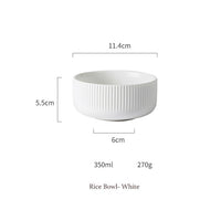 Stripes of White Tableware