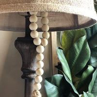 Wood Beads with Jute Tassel