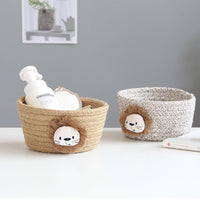 Lion Hand-Woven Storage Basket