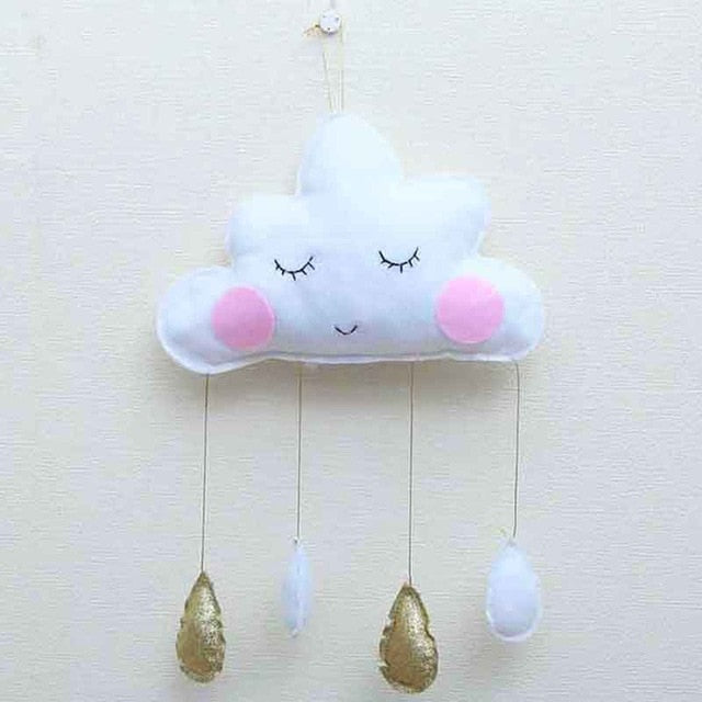 Cloud & Raindrop Felt Pendant