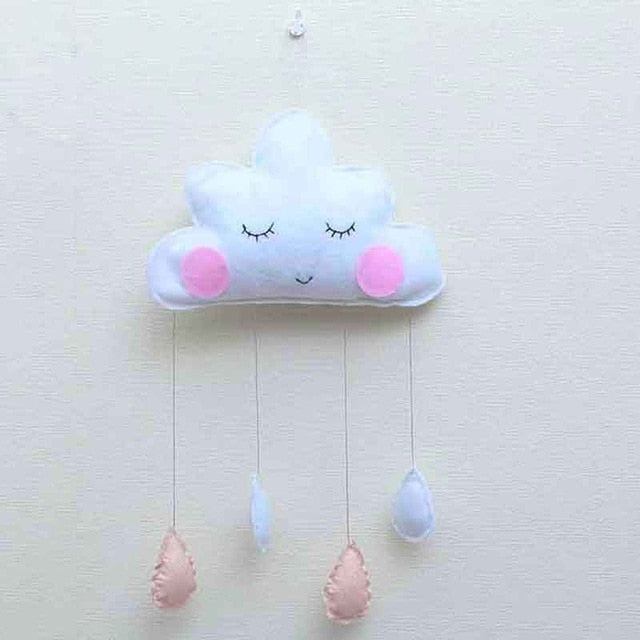 Cloud & Raindrop Felt Pendant