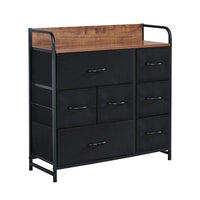 Black Dresser with Cloth Drawers