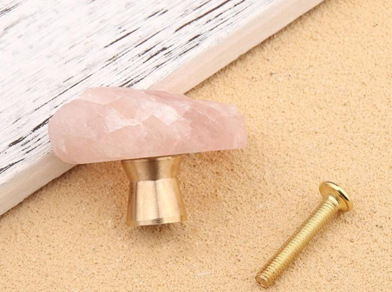 Crystal and Brass Knobs