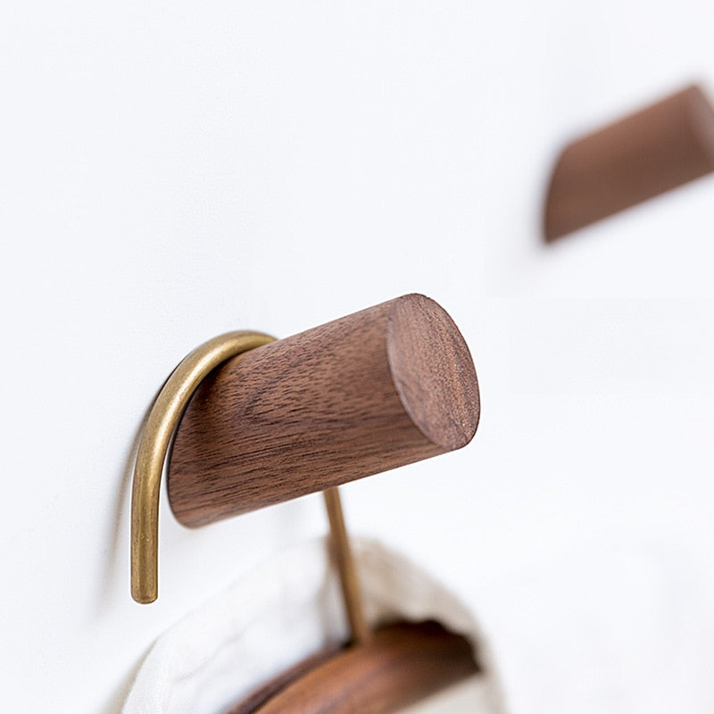 Angled Wood Wall Hooks